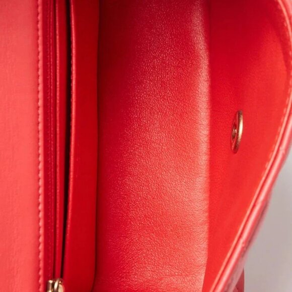 Chanel Red Quilted Lambskin Leather Classic Square Mini Flap Bag - Picture 9 of 9